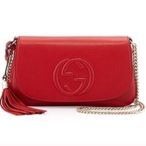 Gucci Red Soho Leather Crossbody Bag